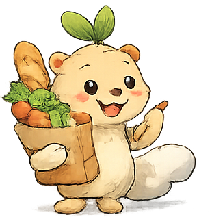 Sprout carrying a bag of fresh groceries